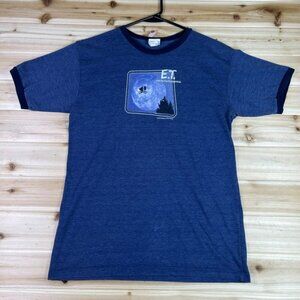 Universal Studios E.T. T-Shirt Youth XL Blue Bicycle Jump the Moon Movie Shirt